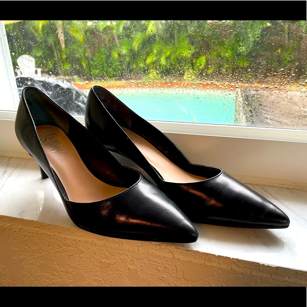 Franco Sarto Pointed Toe Kitten Heel